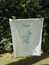 Load image into Gallery viewer, Custom Birth Keepsake Blanket – A Treasure to Last a Lifetime