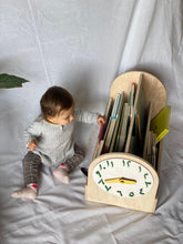 Load image into Gallery viewer, Montessori Bookshelf with Clock