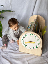 Load image into Gallery viewer, Montessori Bookshelf with Clock
