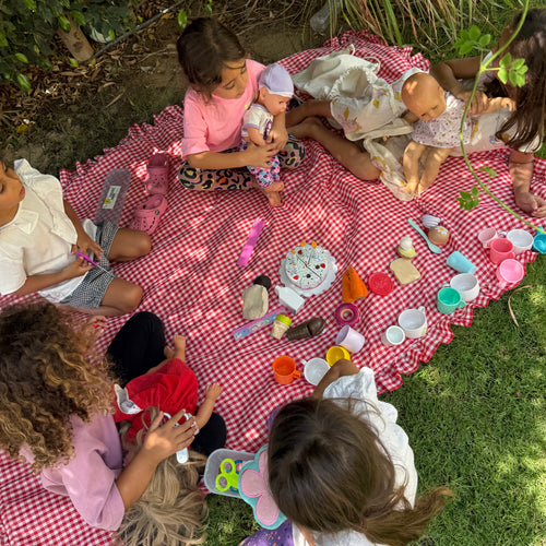 Checkered baby picnic mat for outdoors - My Little World