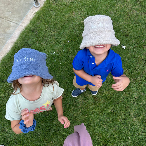 Personalized winter teddy bucket hat for kids - My Little World