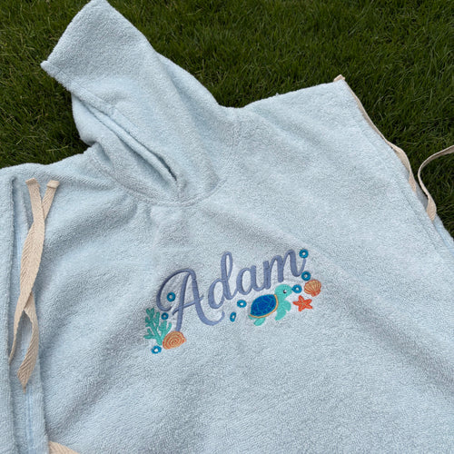 Beach Poncho with Design