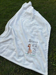 Load image into Gallery viewer, Personalized embroidered keepsake blanket
