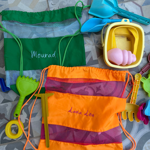 Personalized beach net bag for kids - My Little World
