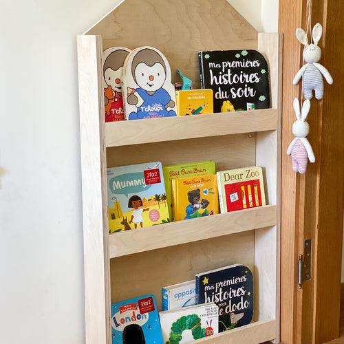 Slim wooden bookshelf for kids room - My Little World