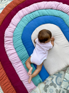 Load image into Gallery viewer, Rainbow play mat for babies and toddlers - My Little World
