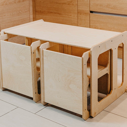 Modulable Montessori table and chair set for kids - My Little World
