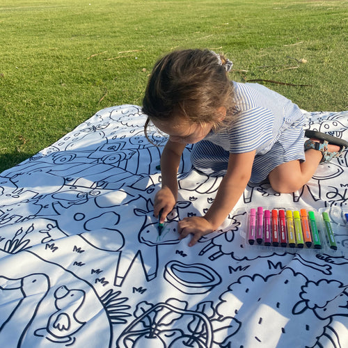 Foldable coloring mat for toddlers - My Little World