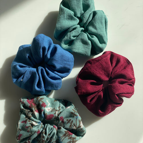 Upcycled fabric scrunchies for moms and girls - My Little World