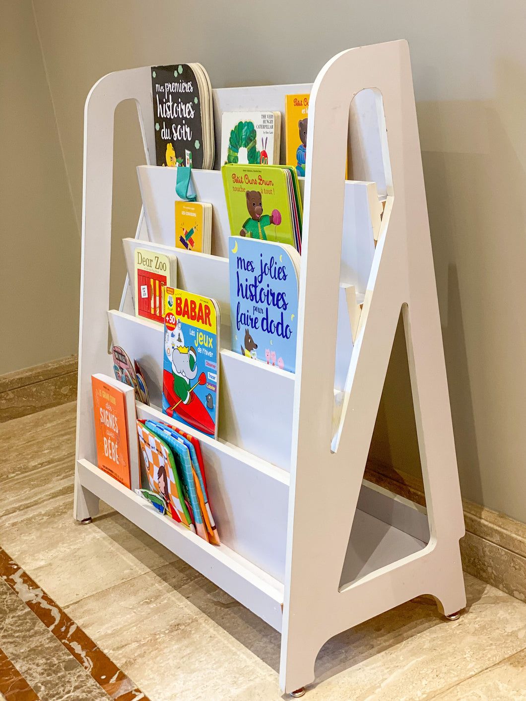 Montessori Bookshelf With Back Storage
