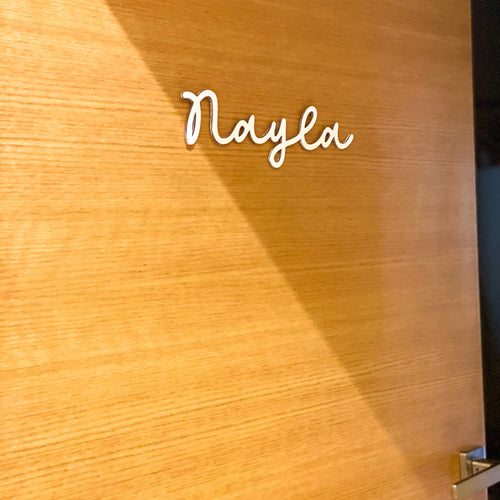 Wooden door name sign for kids room - My Little World