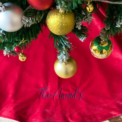 Personalized Christmas tree skirt for families - My Little World