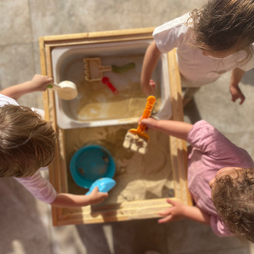 Standing sensory sandpit for kids outdoor play - My Little World