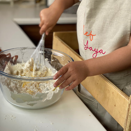 Personalized kids kitchen apron for cooking - My Little World
